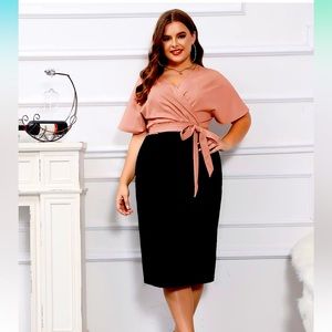 Brand new with tags, brand is Grace Karin off Amazon. 95% polyester. Zipper back